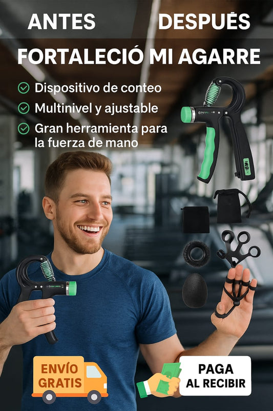 Kit de fuerzas mano + ejercitador dedos