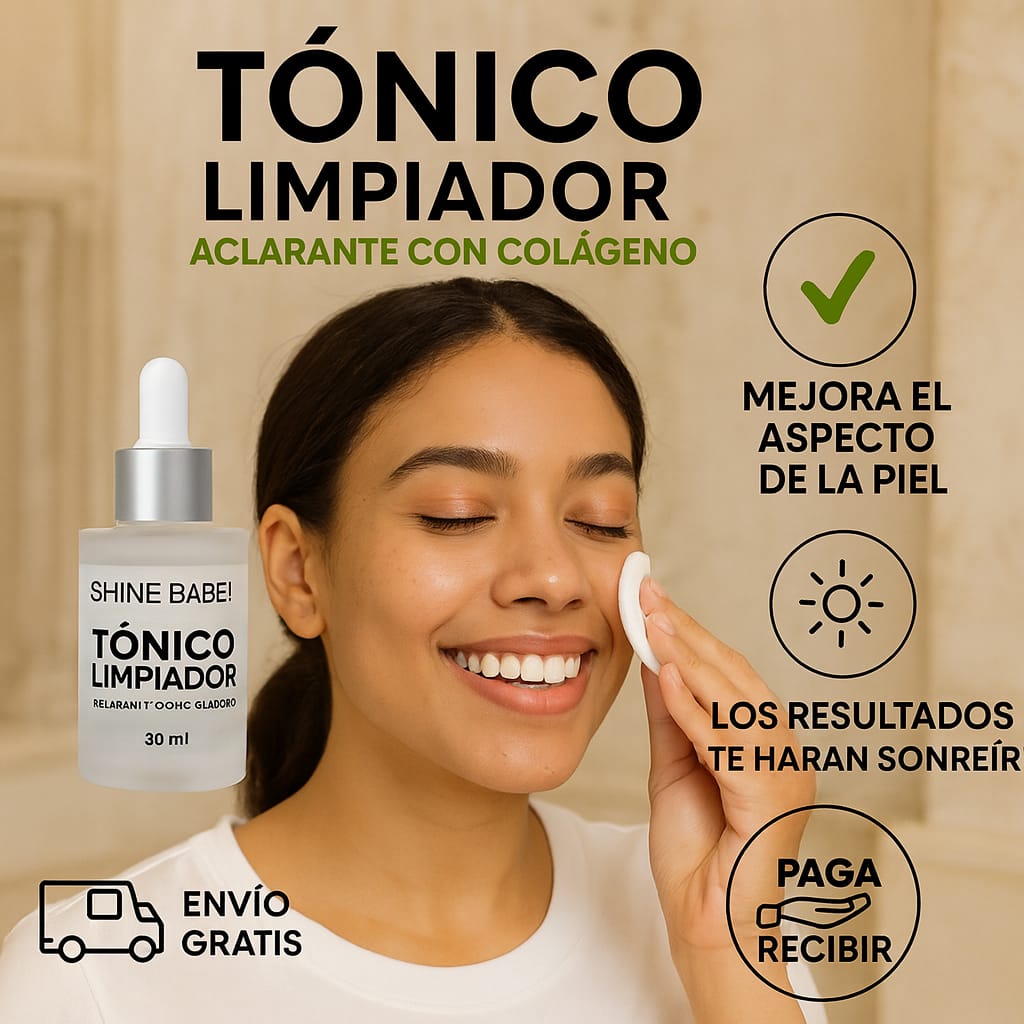 TÓNICO LIMPIADOR-ACLARANTE CON COLÁGEO